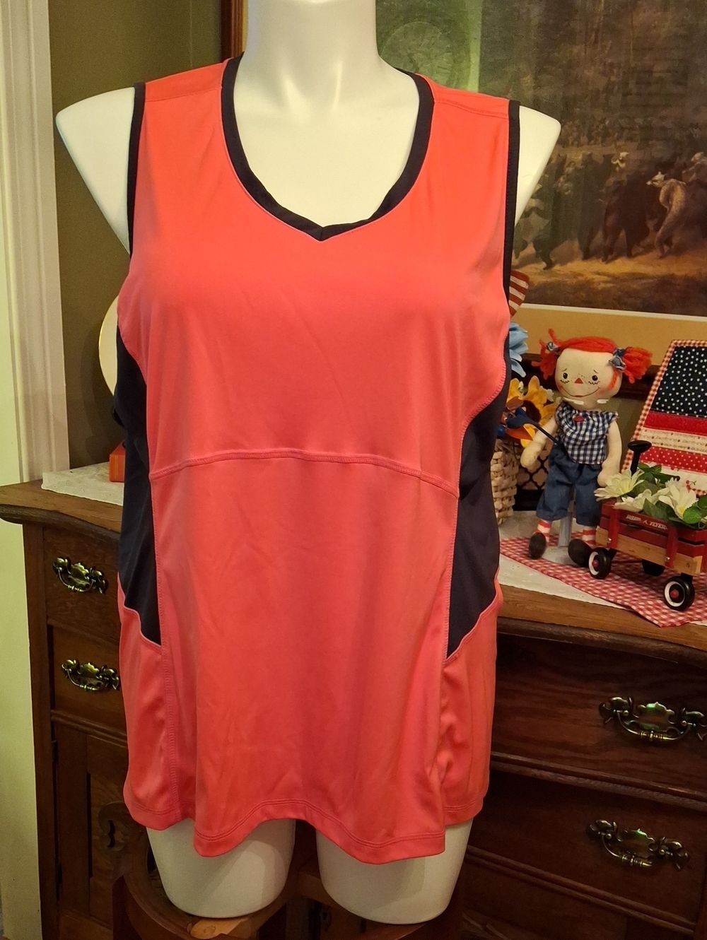 tek gear Pink and Black Athletic Tank Top